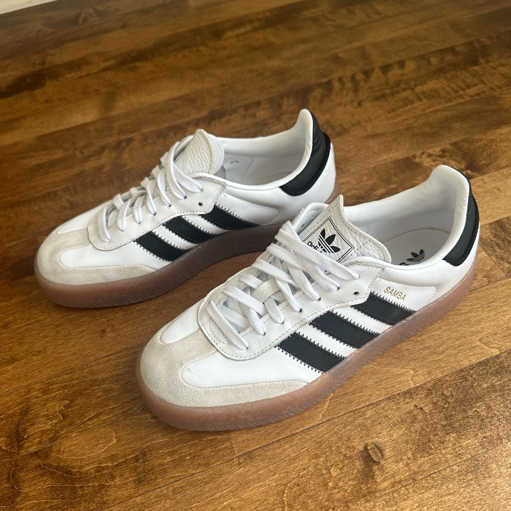Adidas Samba White and Black Shoes